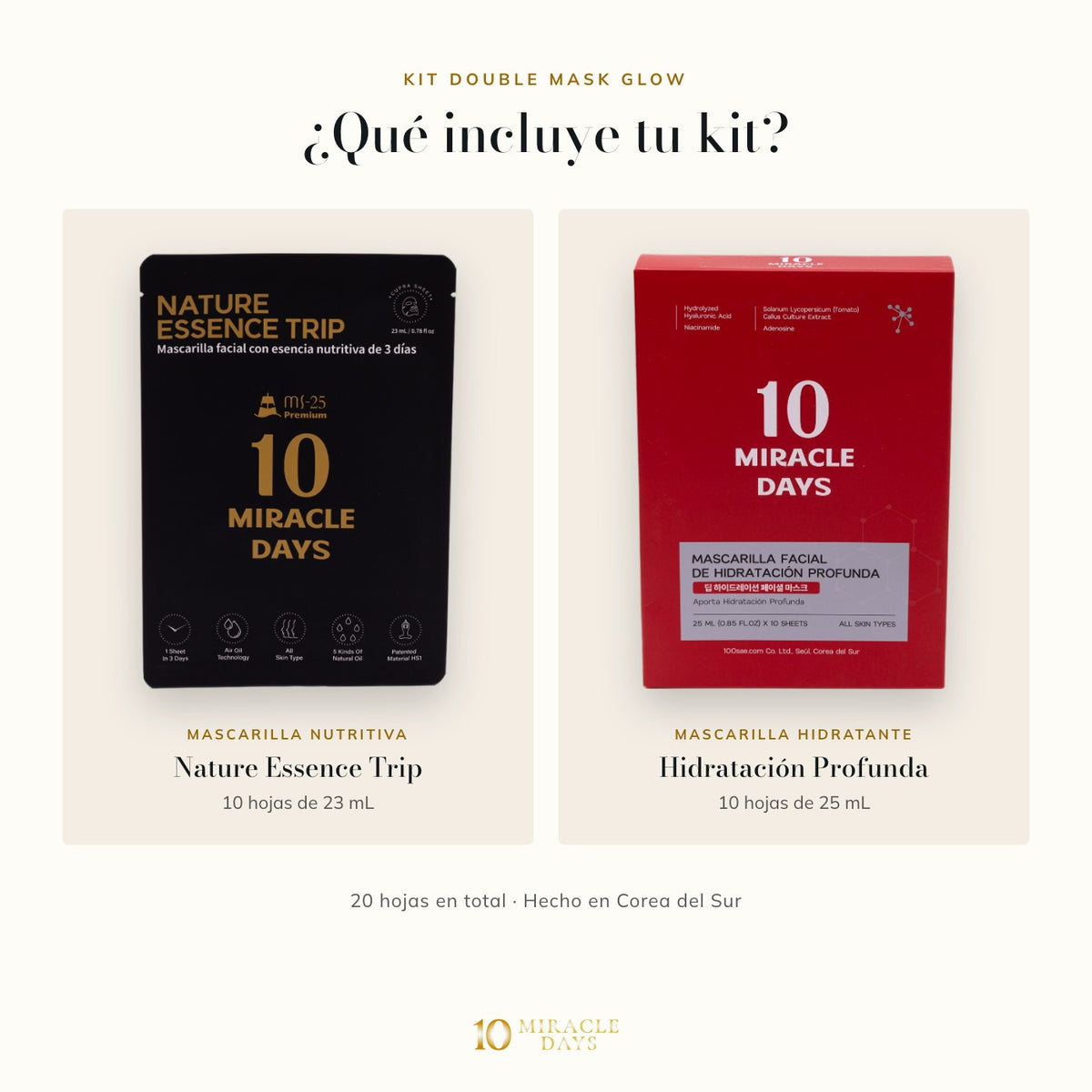 Kit Double Mask Glow: qué incluye el kit