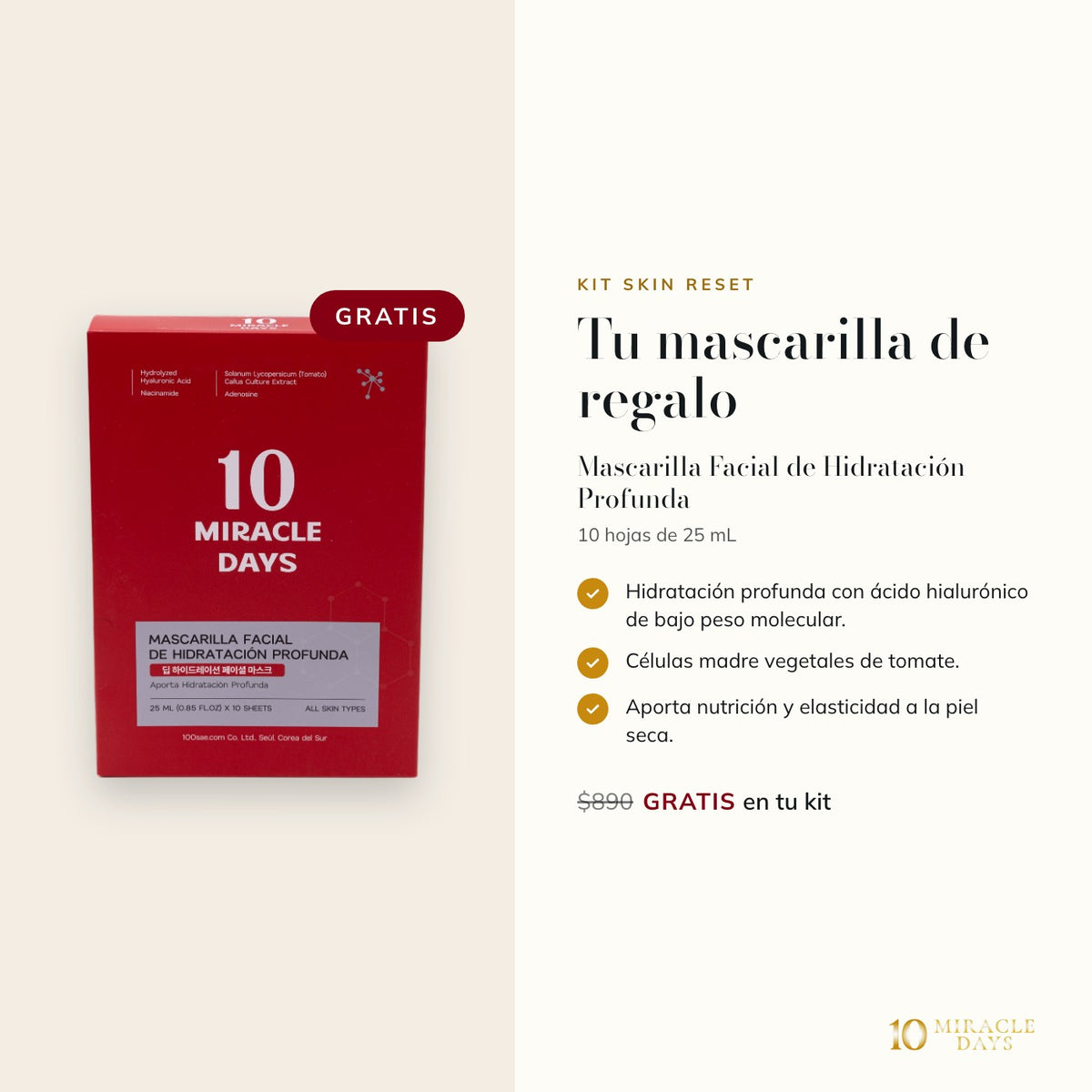 Kit Skin Reset: mascarilla de regalo