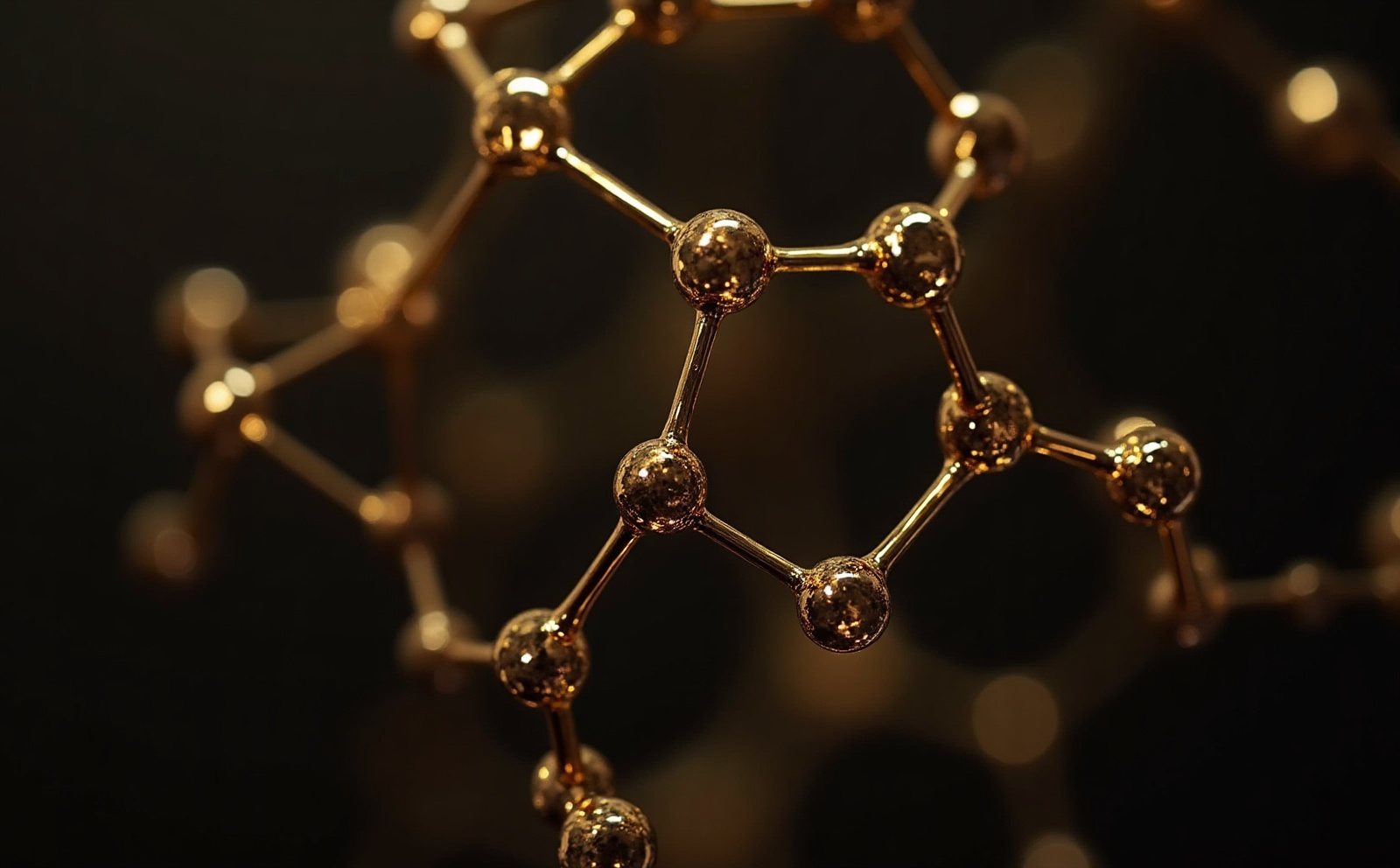 Estructura molecular dorada — componente patentado HS1